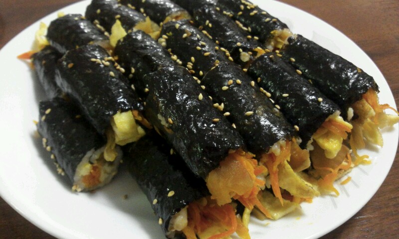 마약김밥과 김말이튀김♥
