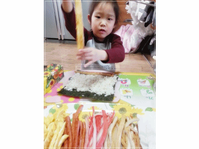 6살비니의 김밥만들기.엄마표김밥 더이상 가르칠게 없다...