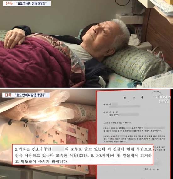 TV조선은 지난 2일 신동욱의 조부와 인터뷰 내용을 내보냈다. /TV조선 '뉴스9' 캡처