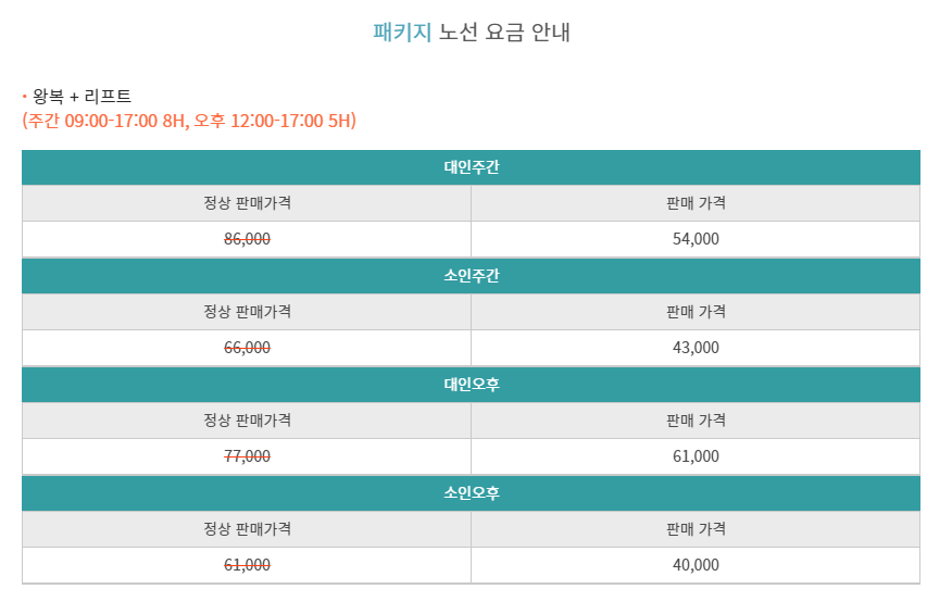 포천 베어스타운 스키장 셔틀버스 시간표(서울. 경기지역)/11번 직행버스 노선