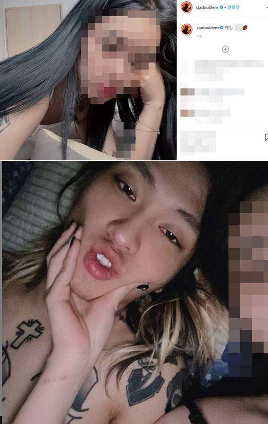 씨잼은 앞서 이 여성의 사진과 함께 '해킹'이라는 글을 올렸다. /씨잼 인스타그램