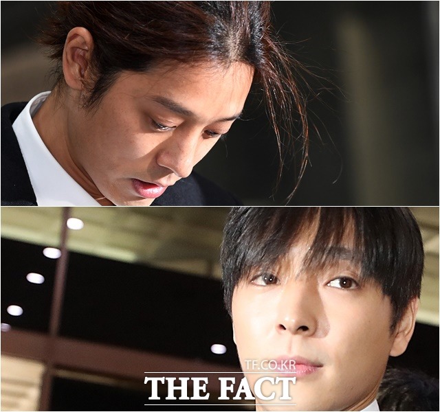 집단 성폭행 혐의 등으로 재판에 넘겨진 정준영(사진 위)과 최종훈이 항소심에서 감형받았다. 정준영은 '진지한 반성'을 했고, 최종훈은 '피해자와 합의했다'는 이유에서다. /이덕인·이선화 기자